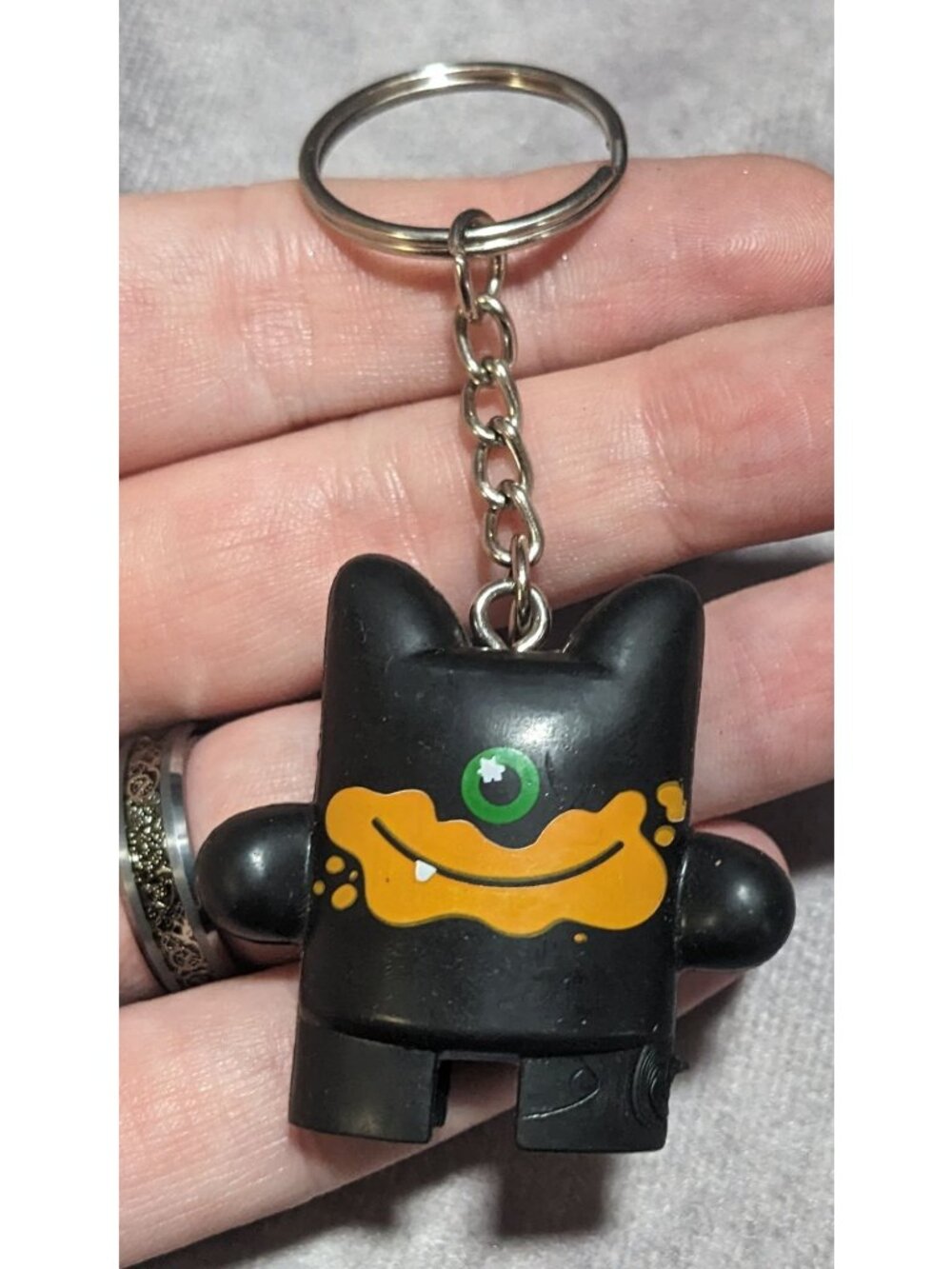 Kidcore Kawaii Monster Xoddo Collectible Black Cyclops Figure Keychain